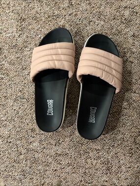 COUGAR Prato Quilted Blush Pink Slide Sandals